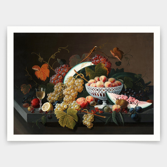 Severin Roesen,Still Life with Fruit,art prints,Vintage art,canvas wall art,famous art prints,q1398