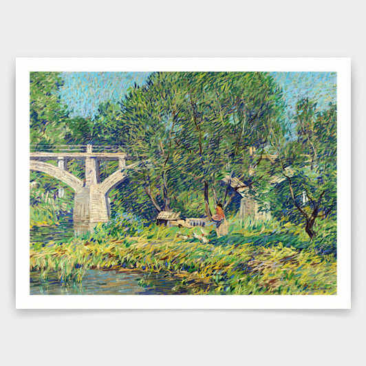 Robert Spencer,Concrete Bridge,art prints,Vintage art,canvas wall art,famous art prints,q1380