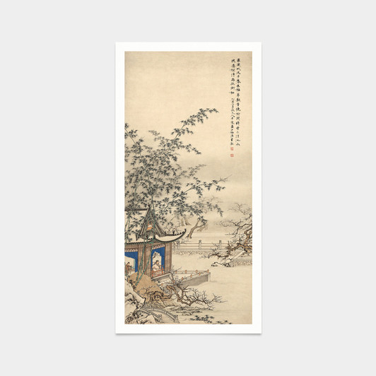 Chen shaomei,The Plum Garden,Chinese print,japanese print,art prints,Vintage art,canvas wall,famous art prints,vertical narrow prints,V7326