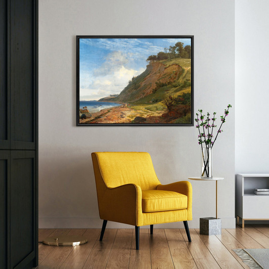Johan Thomas Lundbye,A Danish Coast,large wall art,framed wall art,canvas wall art,large canvas,M4370