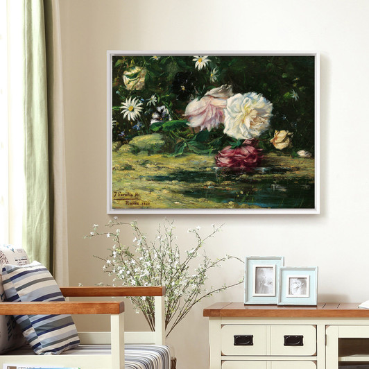 Joaquin Sorolla,Flowers on the Water,large wall art,framed wall art,canvas wall art,large canvas,M4360