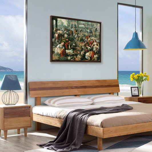 Joachim Beuckelaer,Market in the Square,large wall art,framed wall art,canvas wall art,large canvas,M4352