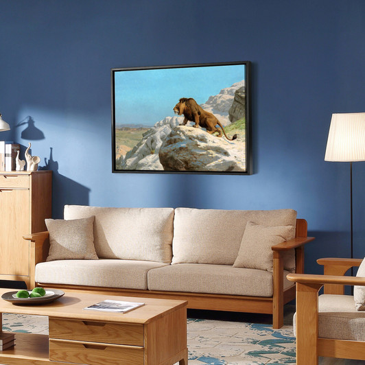 Jean-Leon Gerome,Lion on the Watch, 1885,large wall art,framed wall art,canvas wall art,large canvas,M4344