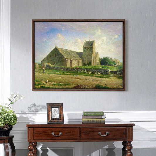 Jean-Francois Millet,The Church at Greville,large wall art,framed wall art,canvas wall art,large canvas,M4340