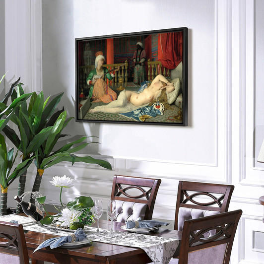 Jean-Auguste-Dominique Ingres,Odalisque with Slave,large wall art,framed wall art,canvas wall art,large canvas,M4327