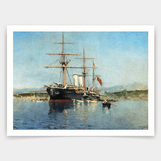 Pedro Venancio Gassis,The Queen mercedes ship,art prints,Vintage art,canvas wall art,famous art prints,q1315