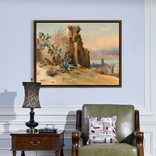 Jean Charles Joseph Remond,Ancient Ruins near Messina,large wall art,framed wall art,canvas wall art,large canvas,M4308