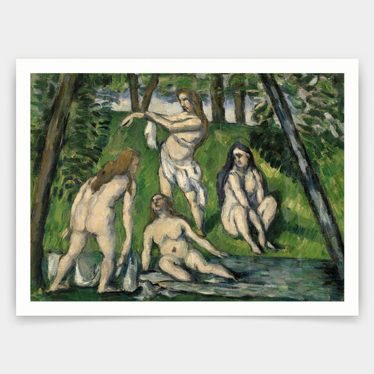 Paul Cezanne,Four Bathers,art prints,Vintage art,canvas wall art,famous art prints,V4733