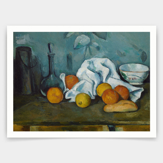 Pitcher and Fruit print by Paul Cézanne