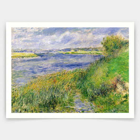 Pierre Auguste Renoir,The Banks of the Seine Champrosay,art prints,Vintage art,canvas wall art,famous art prints,V4866