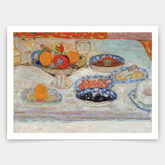 Pierre Bonnard,Fruit and Fruit Dishes,art prints,Vintage art,canvas wall art,famous art prints,V4874