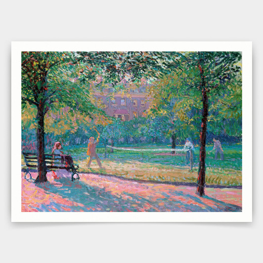 Spencer Frederick Gore,Game of Tennis,art prints,Vintage art,canvas wall art,famous art prints,V5003