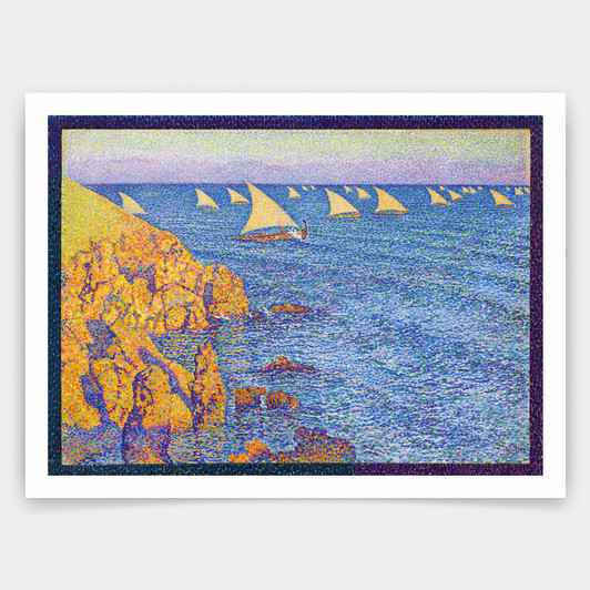 Theo van Rysselberghe,Barques de peche Mediterranee,Fishing boat,art prints,Vintage art,canvas wall art,famous art prints,V5011