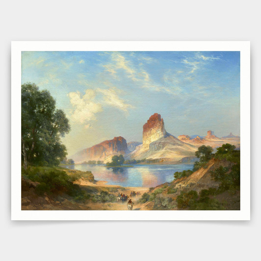 Thomas Moran,An Indian Paradise, Green River, Wyoming, 1911,art prints,Vintage art,canvas wall art,famous art prints,V5040