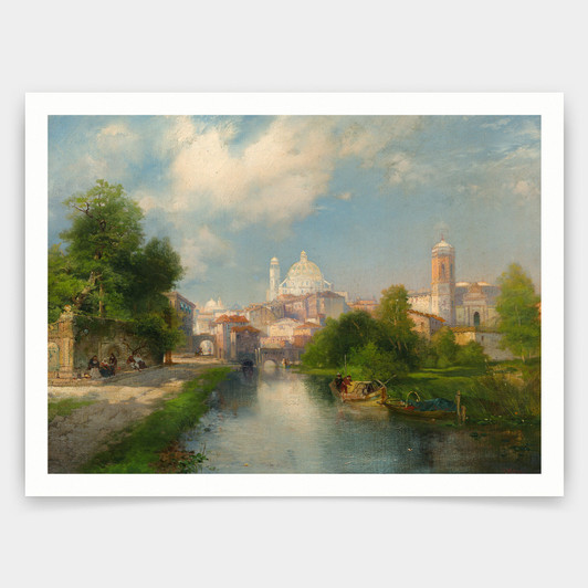 Thomas Moran,The City of Mexico,art prints,Vintage art,canvas wall art,famous art prints,V5045