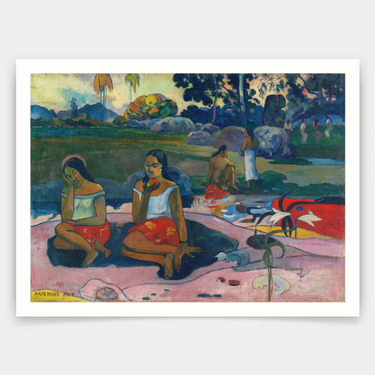 Paul Gauguin,Nave nave moe. Sacred Spring Sweet Dreams 1894,art prints,Vintage art,canvas wall art,famous art prints,q1290