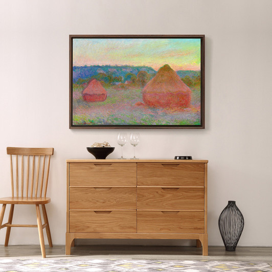 Claude Monet,Stacks of Wheat,End of Day, Autumn,canvas print,canvas art,canvas wall art,large wall art,framed wall art,p1623