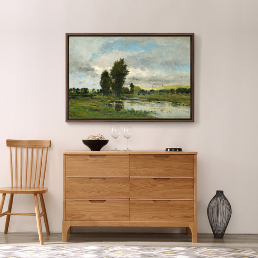 Charles-François Daubigny,French River Scene,canvas print,canvas art,canvas wall art,large wall art,framed wall art,p1601