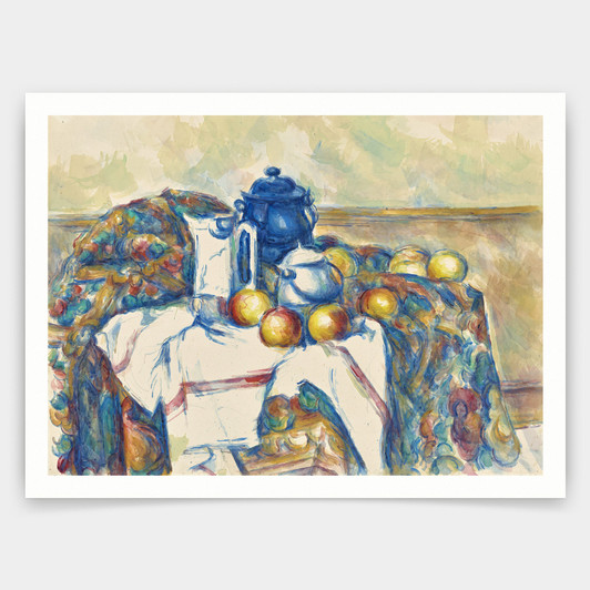 Paul Cézanne,Still Life with Blue Pot,art prints,Vintage art,canvas wall art,famous art prints,q1270