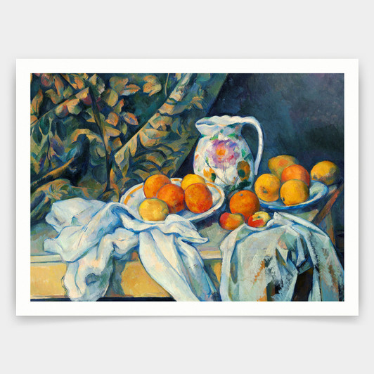 Pitcher and Fruit print by Paul Cézanne