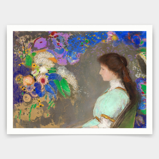 Odilon Redon,Violette Heymann,art prints,Vintage art,canvas wall art,famous art prints,q1244