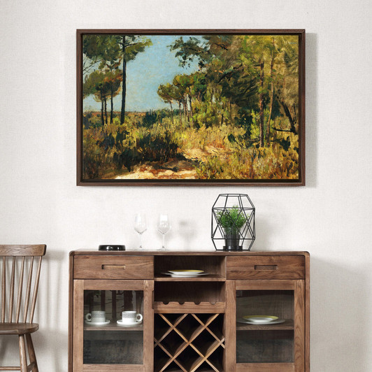 António Carvalho da Silva Porto,Pine tree forest scenery,canvas print,canvas art,canvas wall art,large wall art,framed wall art,p1562