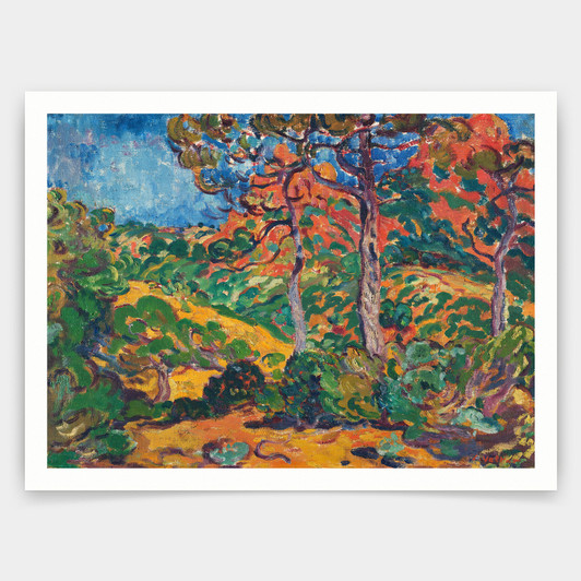 Louis Valtat,Sunlight under the trees 1909,art prints,Vintage art,canvas wall art,famous art prints,q1210