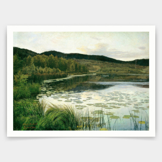 Kitty Lange Kielland,Summer Night,art prints,Vintage art,canvas wall art,famous art prints,q1196