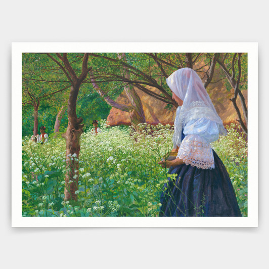 Ivan Žabota,Girl in a Folk Costume,art prints,Vintage art,canvas wall art,famous art prints,q1122