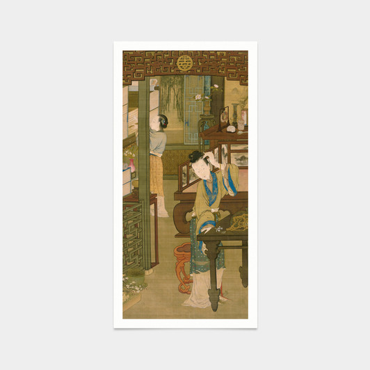 Jin tingbiao,Chinese lady painting,Chinese Art Prints,art prints,Vintage art,canvas wall art,famous art prints,vertical narrow prints,V7722