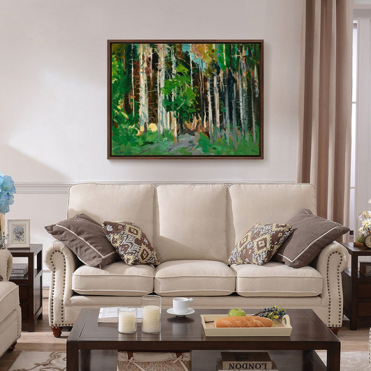 George Wesley Bellows,through The Trees, Monhegan Island, Maine,large wall art,framed wall art,canvas wall art,large canvas,M3911