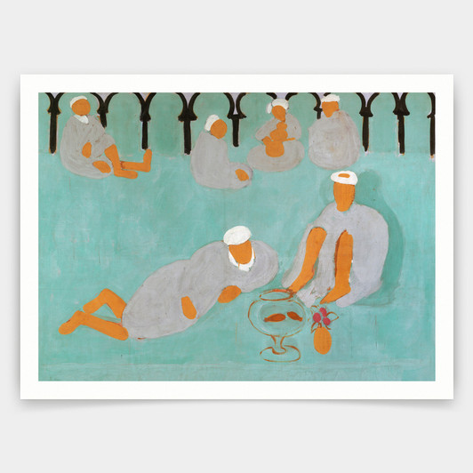 Henri Matisse,Arab coffee house 1913,art prints,Vintage art,canvas wall art,famous art prints,q1068