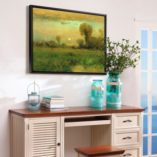 George Inness,Harvest Moon, 1891,large wall art,framed wall art,canvas wall art,large canvas,M3883