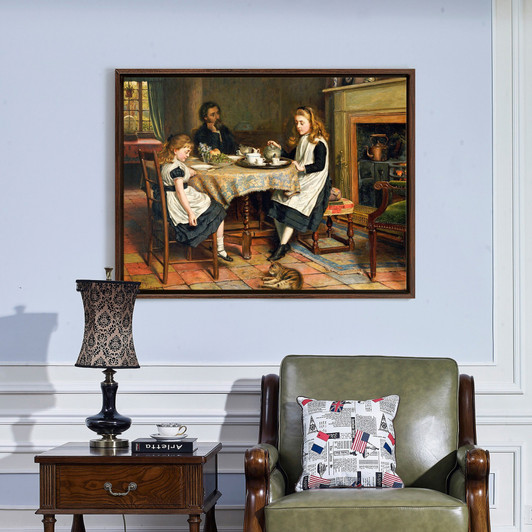 George Goodwin Kilburne,There is no Fireside,large wall art,framed wall art,canvas wall art,large canvas,M3873