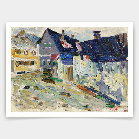 Wassily Kandinsky,Kallmünz Regentag,art prints,Vintage art,canvas wall art,famous art prints,V5133