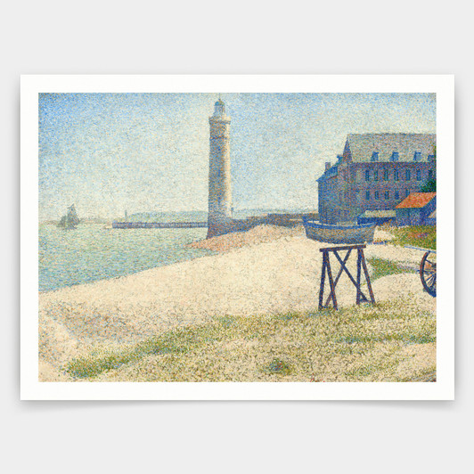 Georges Seurat,The Lighthouse at Honfleur,art prints,Vintage art,canvas wall art,famous art prints,q1043