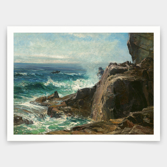 Wilhelm Riedel,The Surf,Sea View Wall Art ,art prints,Vintage art,canvas wall art,famous art prints,V5139