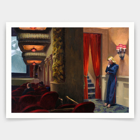 Edward Hopper,New York Movie,art prints,Vintage art,canvas wall art,famous art prints,q973