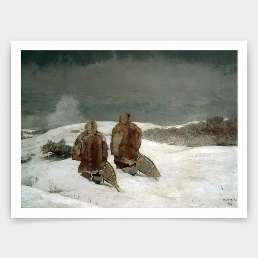 Winslow Homer,Below Zero,art prints,Vintage art,canvas wall art,famous art prints,V5187