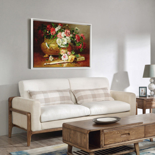 Eugene Henri Cauchois,Still Life with a Fan,large wall art,framed wall art,canvas wall art,large canvas,M3682