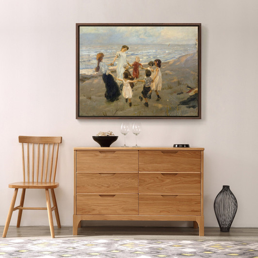 Ettore Tito,Circle dance,kids dancing,large wall art,framed wall art,canvas wall art,large canvas,M3660