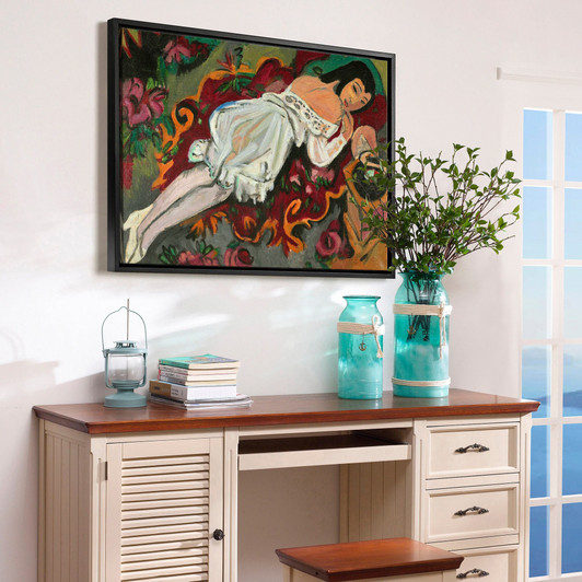 Ernst Ludwig Kirchner,Girl in White Chemise,large wall art,framed wall art,canvas wall art,large canvas,M3654