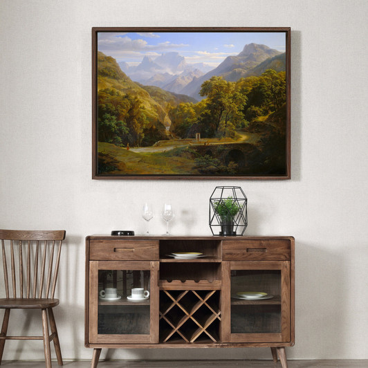 Ernst Fries , mountain landscape,large wall art,framed wall art,canvas wall art,large canvas,M3650