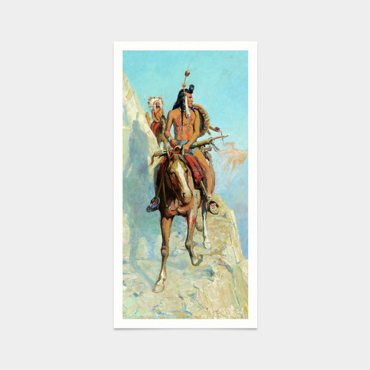 Philip R Goodwin,Blackfeet Indians on the War Path,art prints,Vintage art,canvas wall art,famous art prints,vertical narrow prints,V7761