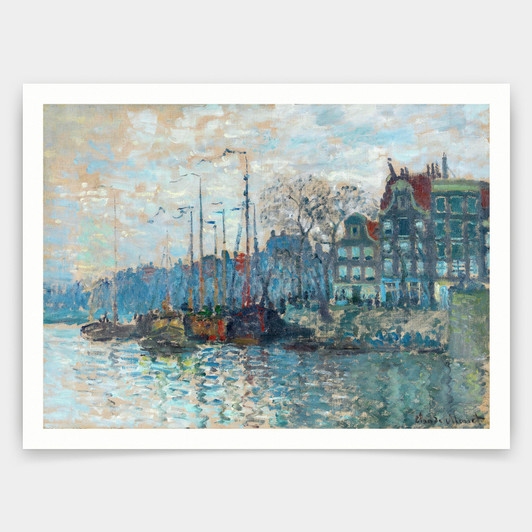 Claude Monet,View of Amsterdam ,art prints,Vintage art,canvas wall art,famous art prints,q915