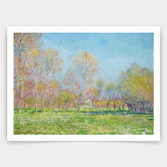 Claude Monet,Spring in giverny,art prints,Vintage art,canvas wall art,famous art prints,q888