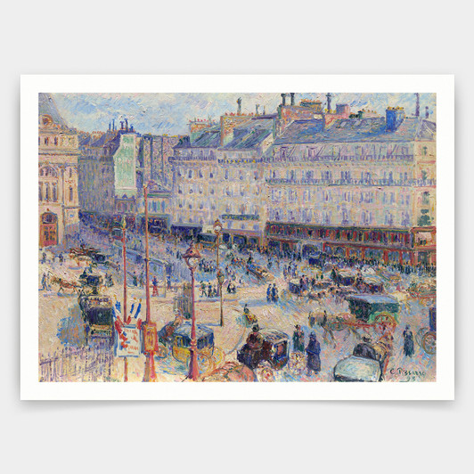 Camille Pissarro,The Place du Havre, Paris, 1893,art prints,Vintage art,canvas wall art,famous art prints,q818