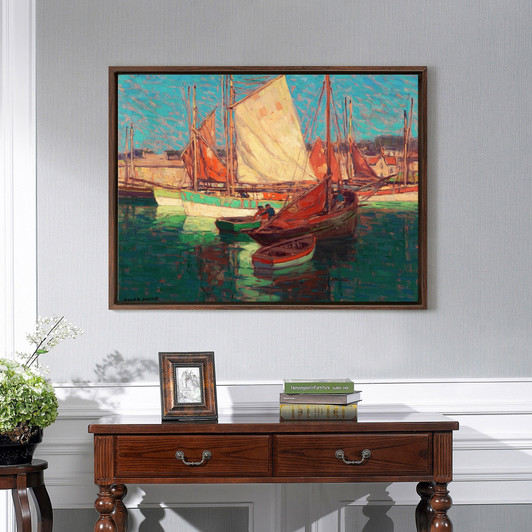 Edgar Payne,French Fishing Boats,large wall art,framed wall art,canvas wall art,large canvas,M3538