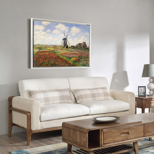Claude Monet,Tulip Fields with the Rijnsburg Windmill,large wall art,framed wall art,canvas wall art,large canvas,M3487