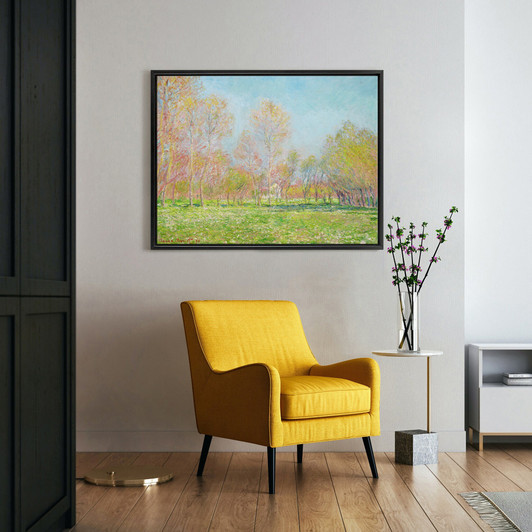 Claude Monet,Spring in Giverny, 1890,large wall art,framed wall art,canvas wall art,large canvas,M3440